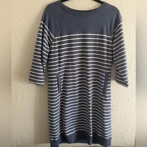 L.L.Bean Striped Sweatshirt Dress
